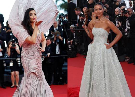 Aishwarya Rai dan Flora Coquerel (Instagram.com/inteenational_poll | Instagram.com/floracoquerel)
