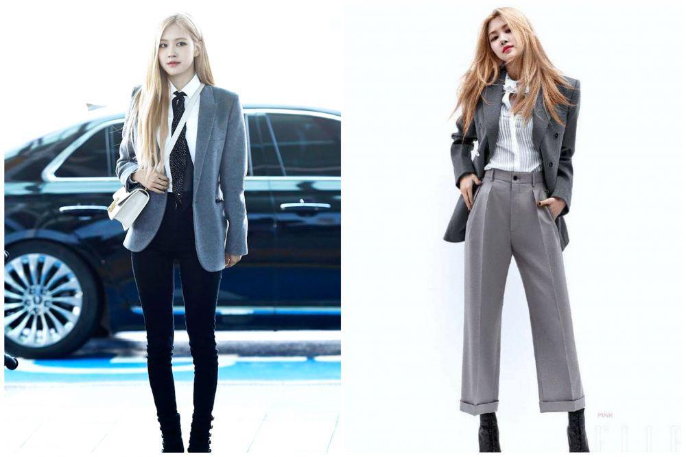 16 Padu Padan Suit dan Blazer ala Rose BLACKPINK, Classy dan Stylish!
