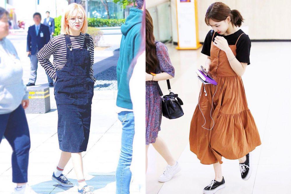 16 Referensi Padu Padan Jumper dan Slip Dress ala Member Twice, Modis!