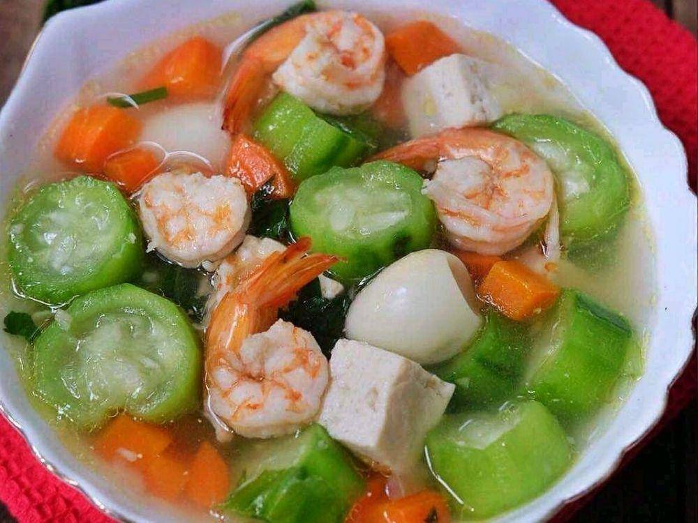 Sup oyong udang (instagram.com/teknikmemasak)