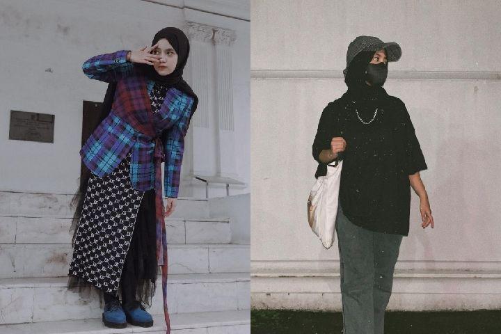 10 Potret Memesona Hanin Dhiya dengan Hijab Hitam, Manis nan Elegan!