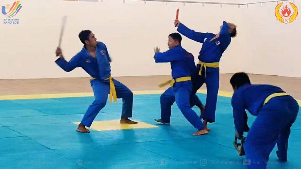 Atlet vovinam sedang berlatih. (YouTube.com/KONI TABANAN)