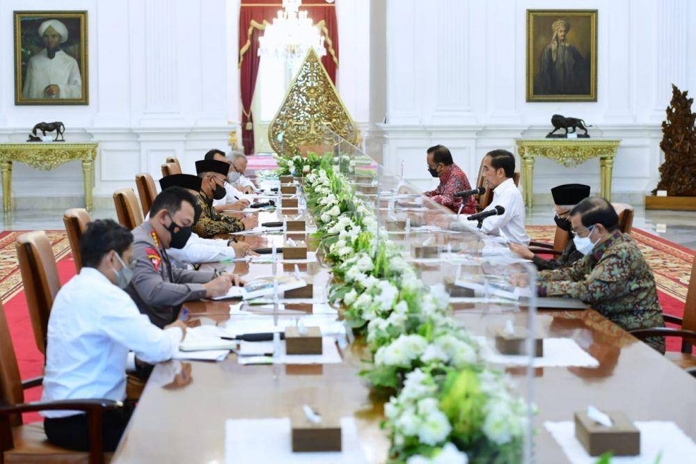 Presiden Jokowi pimpin rapat terbatas evaluasi mudik Lebaran 2022 (dok. Sekretariat Presiden)