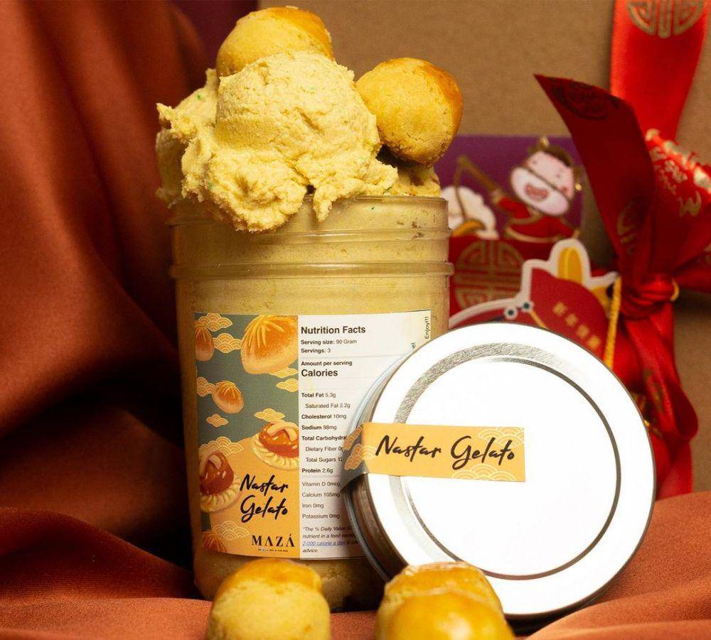 gelato rasa nastar dari Maza Gelato (instagram.com/mazagelato)