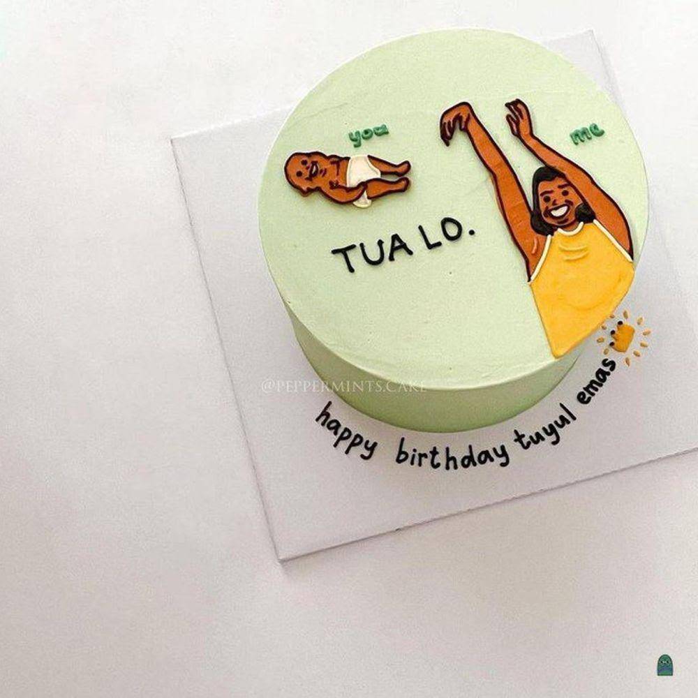tulisan kocak di kue ulang tahun (instagram.com/kumpulreceh)