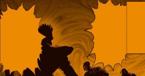 Blast dan kelompoknya ditampilkan dalam bentuk siluet  ( tonarinoyj.jp/ One Punch-Man )