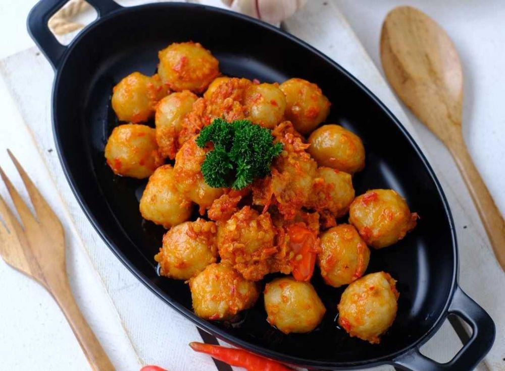 Resep Pentol Cilok Sambal Mercon, Pedasnya Meledak di Mulut!