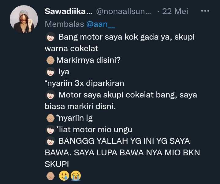 cerita lucu netizen (twitter.com/nonaallsunday_)
