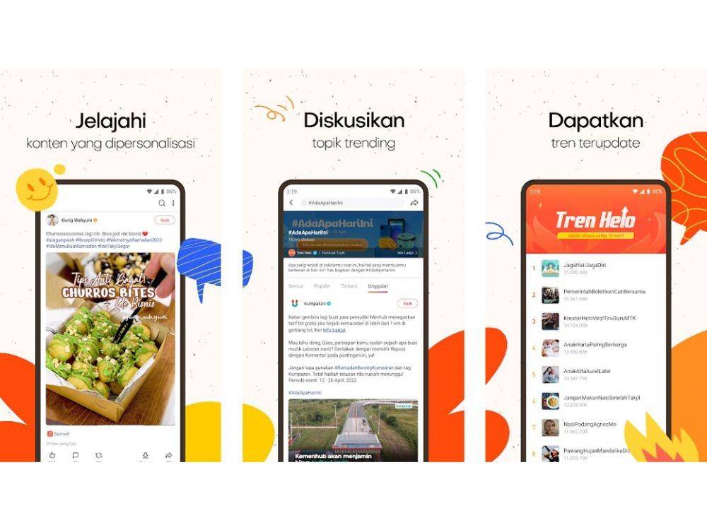 ilustrasi aplikasi Helo (play.google.com)