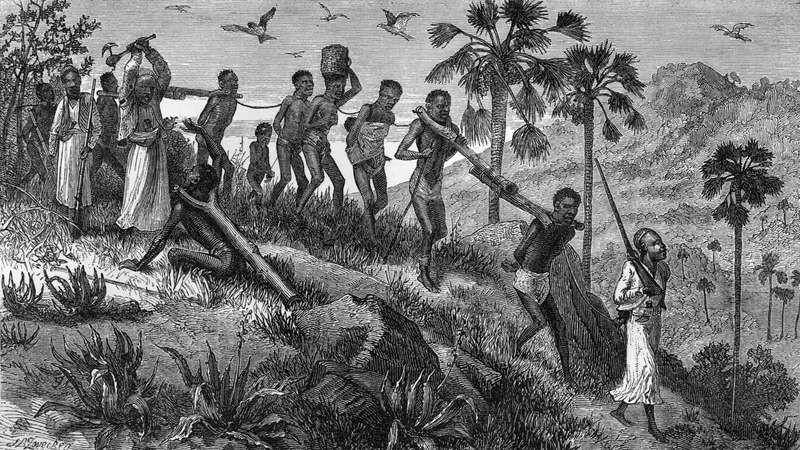 ilustrasi perbudakan (dok. Britannica)