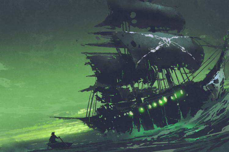 Kapal berhantu legendaris Flying Dutchman (medium.com)