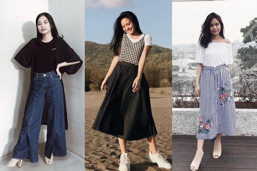 9 Ide OOTD First Date ala Hanggini, Gayanya Feminin dan Casual