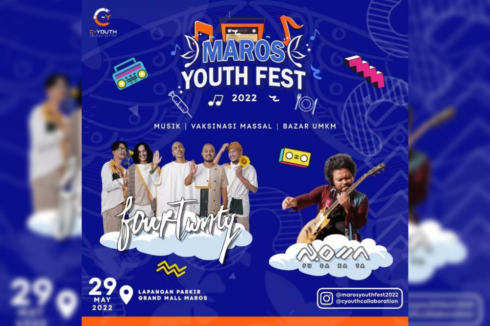 Fourtwnty dan Pusakata akan Meriahkan Maros Youth Fest 2022