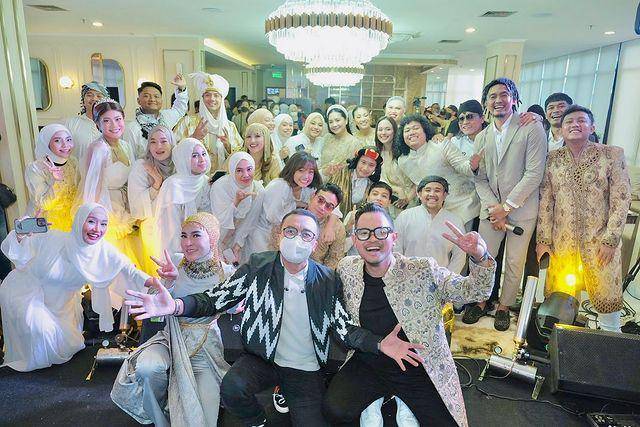 Potret tamu artis di acara halal bi halal MS Glow (instagram.com/fuji_an)