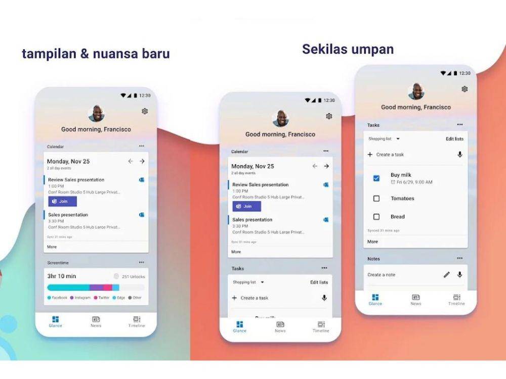 ilustrasi aplikasi Microsoft Launcher (play.google.com)