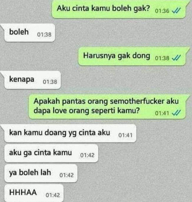 chat lucu cinta ditolak (twitter.com/txtdariwa)