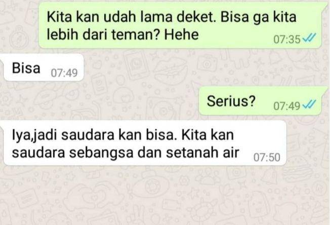 chat lucu cinta ditolak (instagram.com/lucukok_chat)