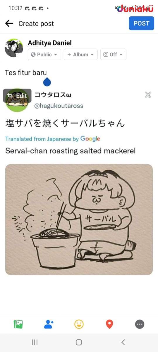 Pos gambar Facebook dengan musik. duniaku.com/Adhitya Daniel