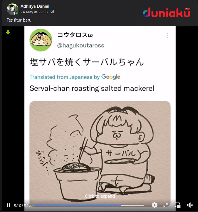 Pos gambar Facebook dengan musik. duniaku.com/Adhitya Daniel