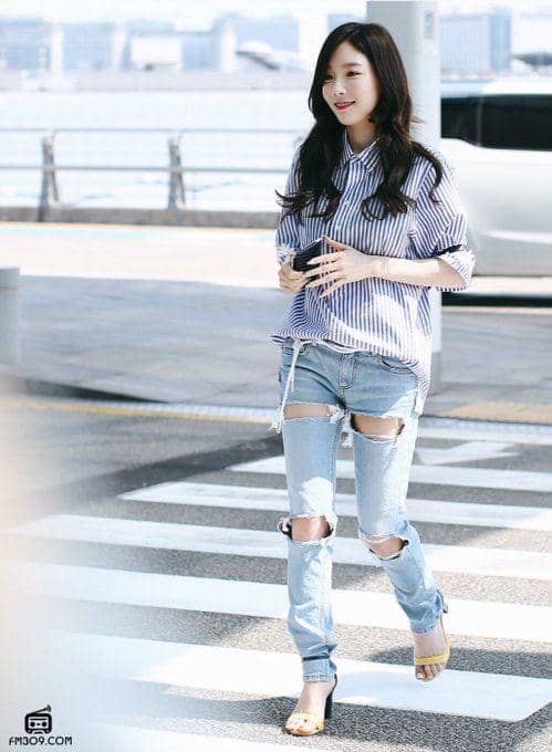 fashion airport Taeyeon SNSD (twitter.com/tyfm309)