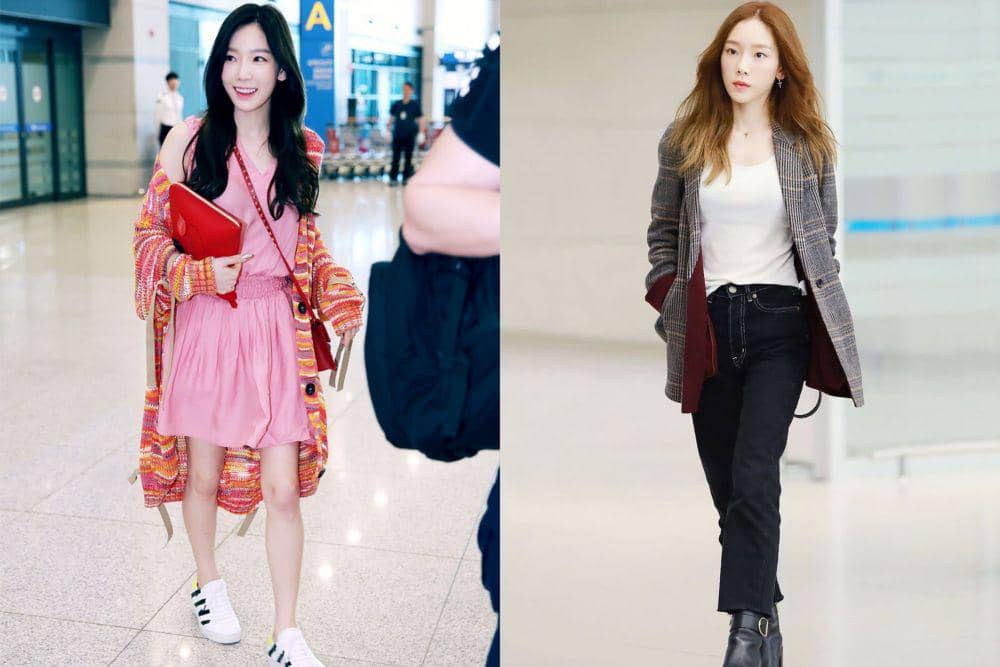 15 Inspirasi Fashion Airport Taeyeon SNSD, Casual Hingga Classy!