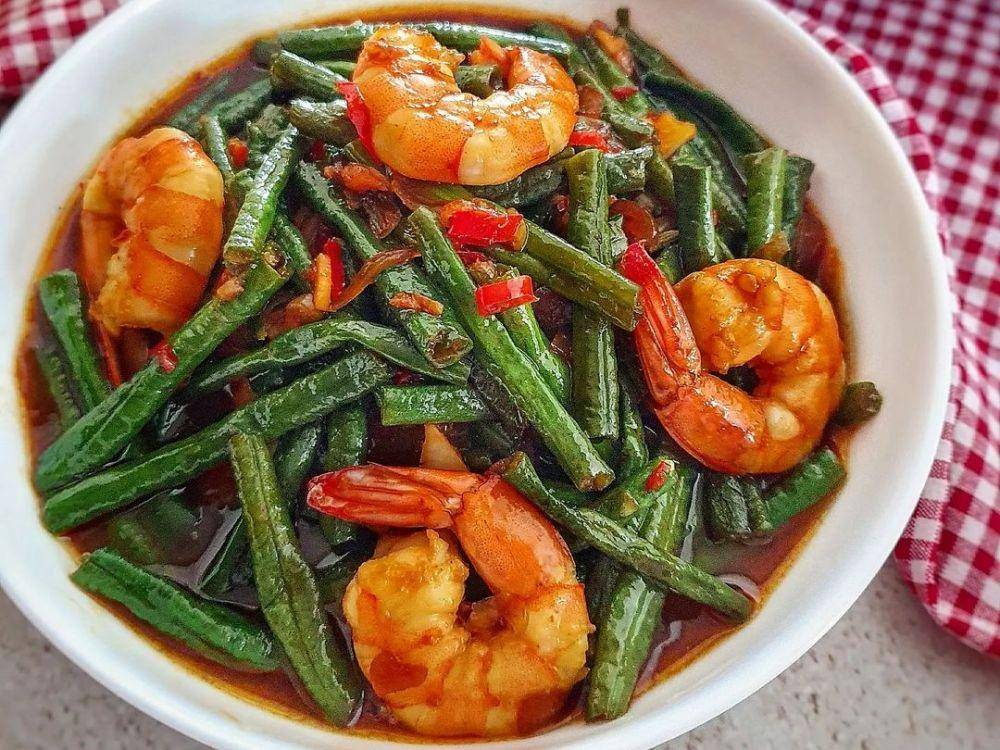 Oseng kacang panjang udang kecap (instagram.com/yscooking)