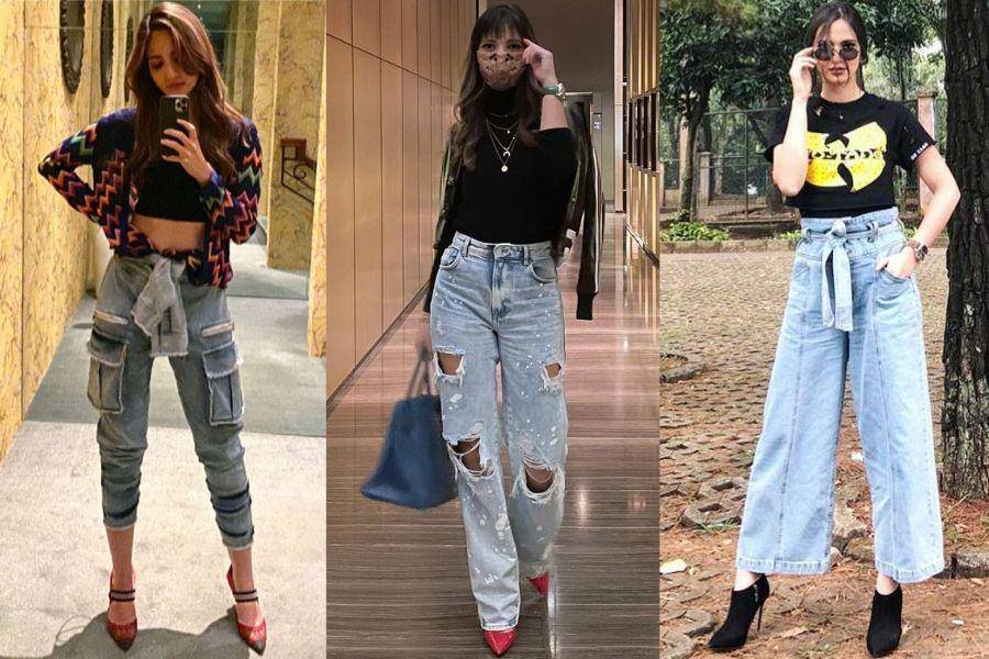 Mix and match celana jeans ala Nia Ramadhani (instagram.com/ramadhaniabakrie)