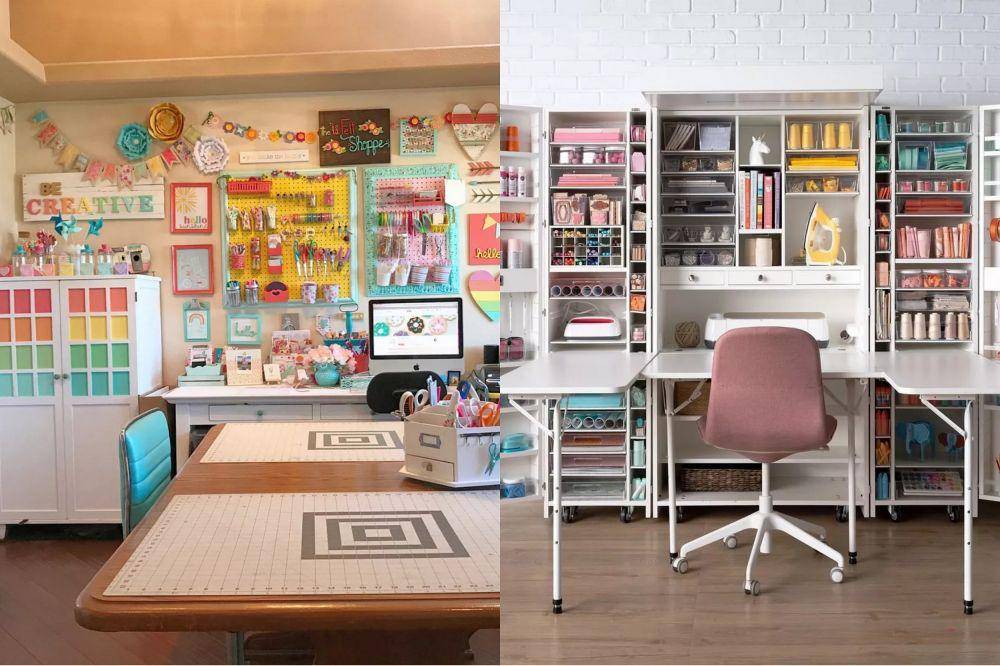 kolase ilustrasi craft room (extraspace.com)