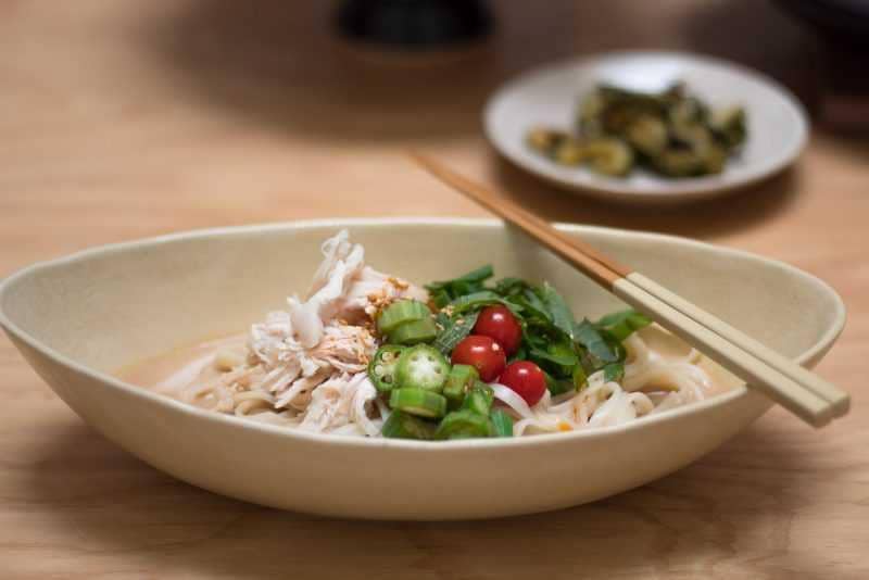 ilustrasi udon susu kedelai (happydonabelife.com)