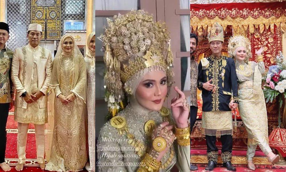 10 Gaya Makeup dan Gaun Pernikahan Juliana Moechtar, Glamor Adat Aceh