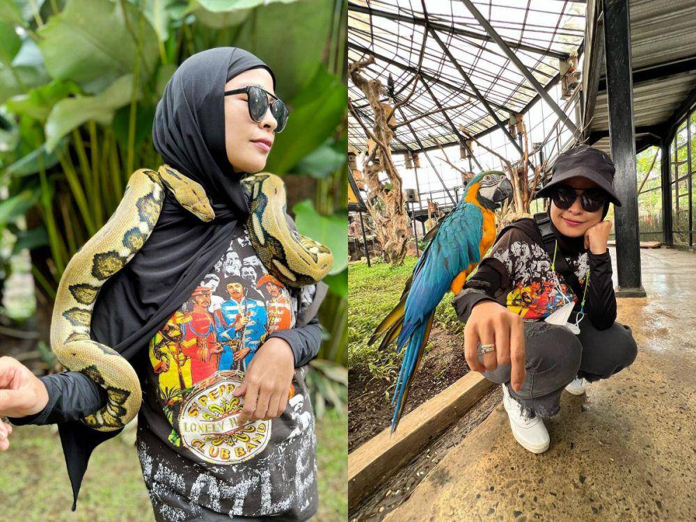 Potret Tantri Kotak dan keluarga liburan di Kebun Binatang Lembang (instagram.com/tantrisyalindri)
