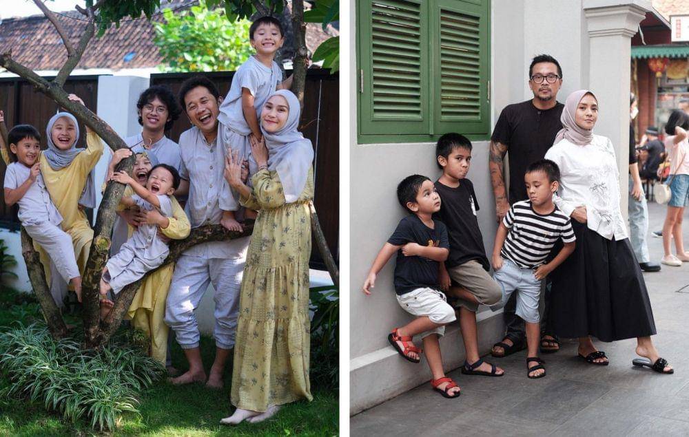 potret keluarga artis (instagram.com/zaskiadyamecca | instagram.com/ennolerian_)