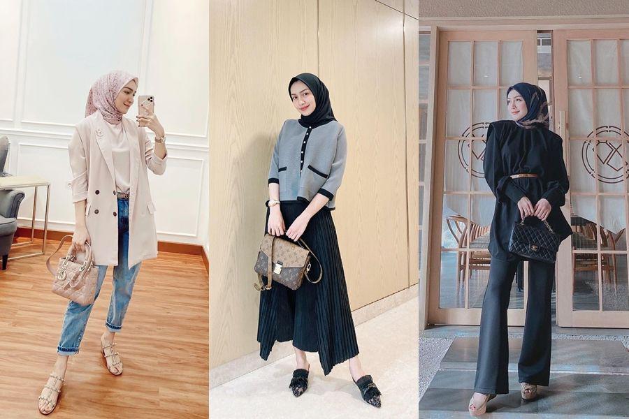 10 Inspirasi Padu Padan ala Melody Prima buat OOTD Kerja