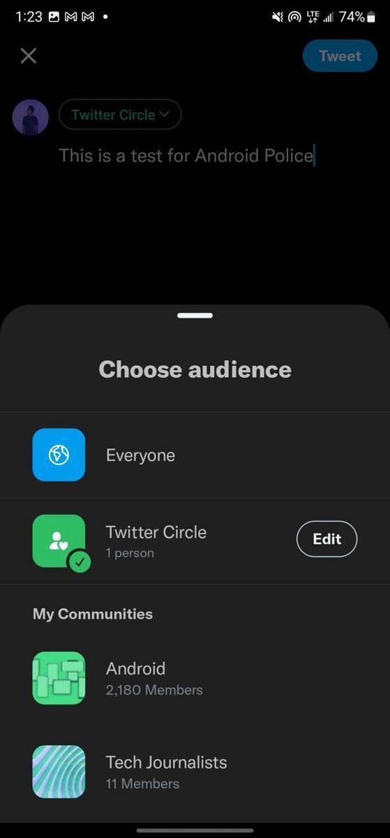 fitur Circle di Twitter (androidpolice.com)