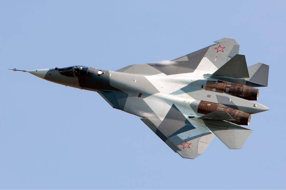 potret jet tempur siluman Sukhoi, Su-57 milik AU Rusia (common.wikimedia.org/Alex Beltyukov)