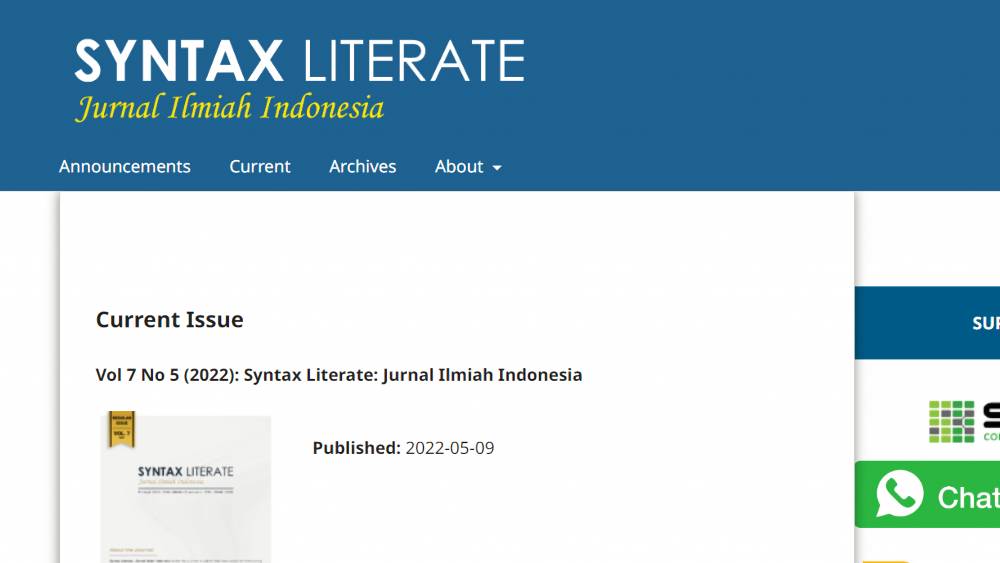 halaman depan Syntax Literate (jurnal.syntaxliterate.co.id)