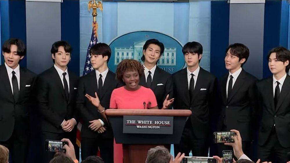 BTS saat press briefing di White House (youtube.com/C-SPAN)