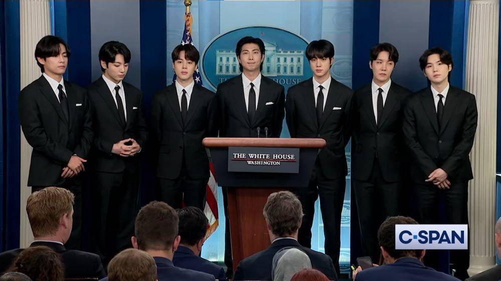 BTS saat press briefing di White House (youtube.com/C-SPAN)