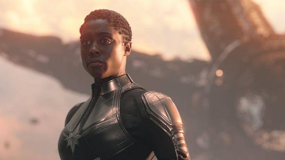 Maria Rambeau setelah pertarungan melawan Thanos. Marvel Studios