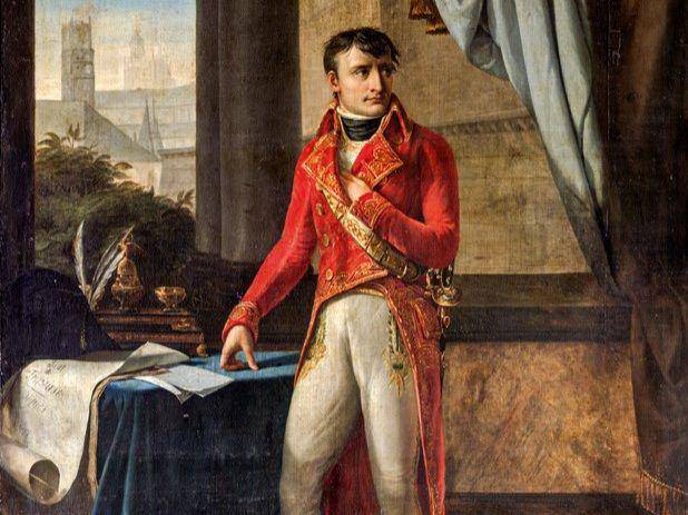lukisan potret Konsul Pertama Napoleon Bonaparte ( Portrait du Premier Consul karya Marie-Guillemine Benoist)