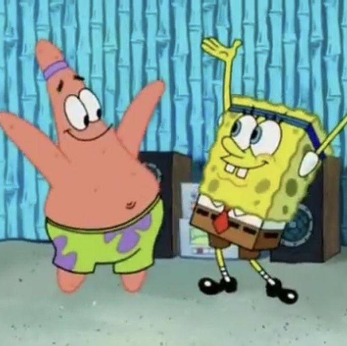 Adegan Spongebob dan Patrick menari (dok.youtube.com/Nat Peterson)