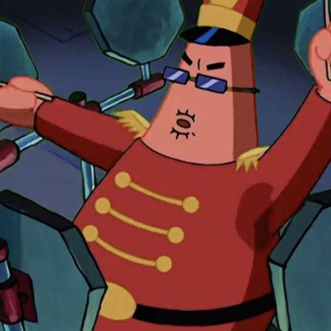 Adegan Patrick bermain drum (dok.youtube.com/Spongebob Squarepants Official)