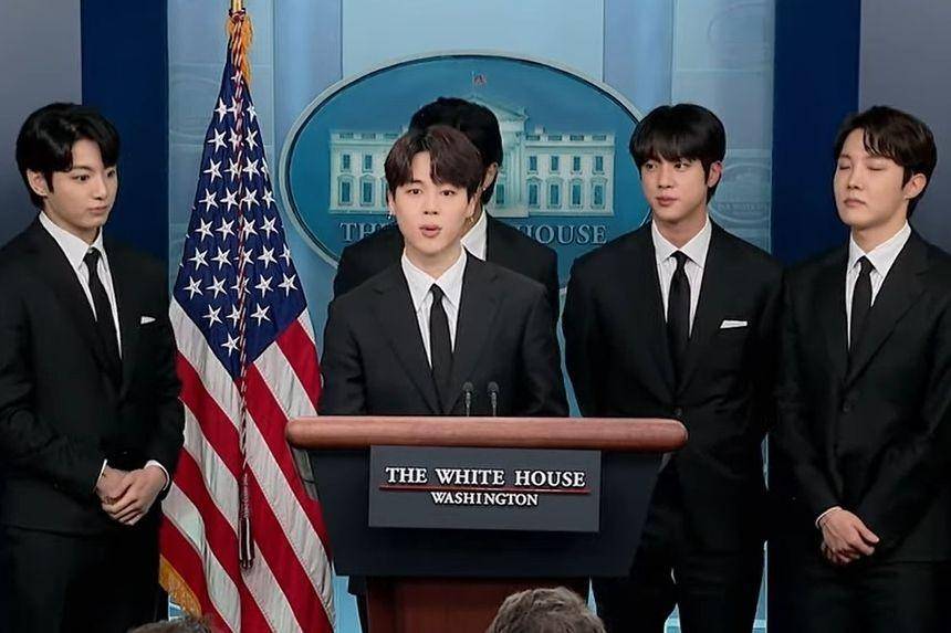 BTS saat press briefing di White House (youtube.com/C-SPAN)