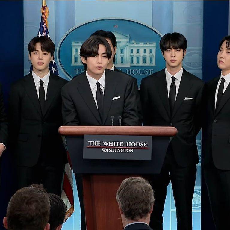 BTS saat press briefing di White House (youtube.com/C-SPAN)