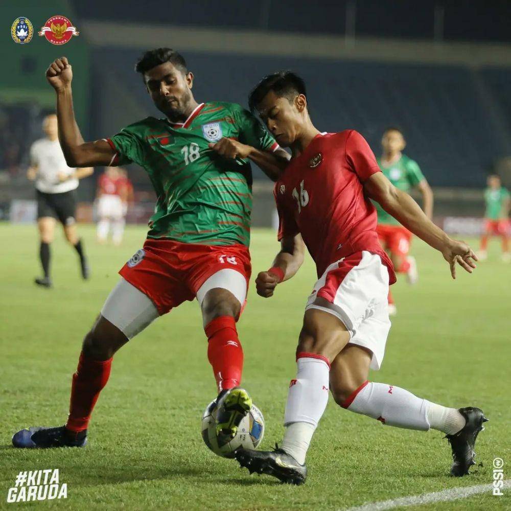 Timnas Indonesia lawan Bangladesh. (twitter.com/PSSI)