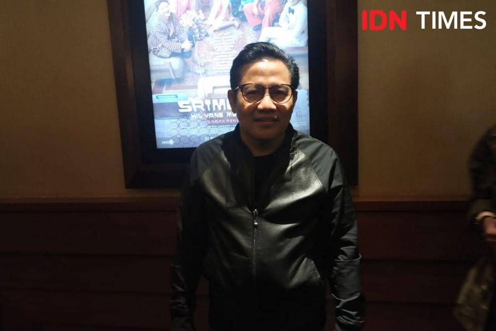 Wakil Ketua DPR, Muhaimin Iskandar nonton film Srimulat. (IDN Times/Ilman Nafi'an)