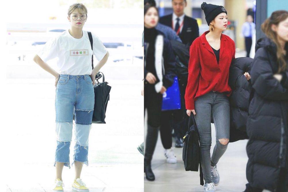 15 Ide Gaya Kasual dan Trendi dengan Celana Jeans ala Jeongyeon Twice
