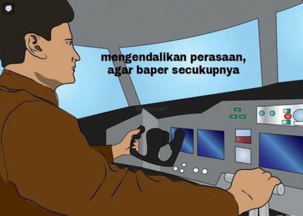 meme salah tingkah (twitter.com/tataamic96)