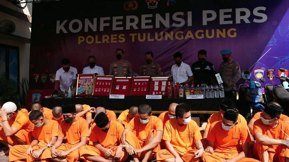 Puluhan pengedar narkoba ditangkap Polres Tulungagung. IDN Times/ Bramanta Pamungkas