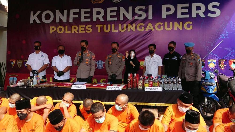 Puluhan pengedar narkoba ditangkap Polres Tulungagung. IDN Times/ Bramanta Pamungkas